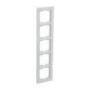 Busch-Jaeger 1725-280 Abdeckrahmen 5-fach Rahmen Glas Weiß Busch-axcent® 2CKA001754A4441