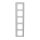 Busch-Jaeger 1725-280 Abdeckrahmen 5-fach Rahmen Glas Weiß Busch-axcent® 2CKA001754A4441