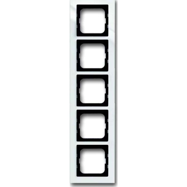 Busch-Jaeger 1725-284/11 Abdeckrahmen Busch-axcent® flat 5-fach Rahmen Studioweiß Busch-axcent® 2CKA001753A4125
