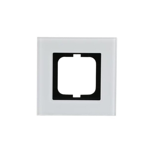 Busch-Jaeger 1721-811 Abdeckrahmen 1-fach Rahmen (Weißglas) Glas Weiß carat® 2CKA001754A4442