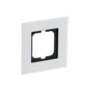 Busch-Jaeger 1721-811 Abdeckrahmen 1-fach Rahmen (Weißglas) Glas Weiß carat® 2CKA001754A4442