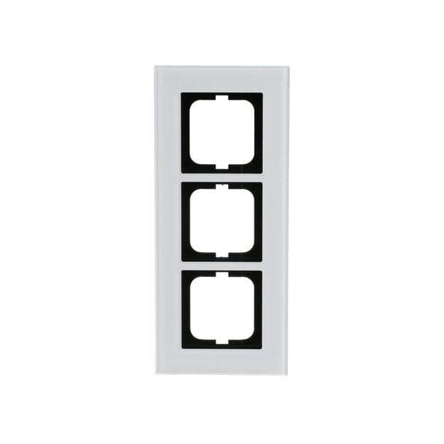 Busch-Jaeger 1723-811 Abdeckrahmen 3-fach Rahmen (Weißglas) Glas Weiß carat® 2CKA001754A4444
