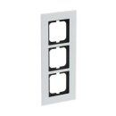 Busch-Jaeger 1723-811 Abdeckrahmen 3-fach Rahmen (Weißglas) Glas Weiß carat® 2CKA001754A4444