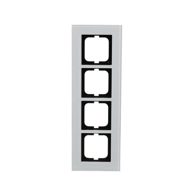 Busch-Jaeger 1724-811 Abdeckrahmen 4-fach Rahmen (Weißglas) Glas Weiß carat® 2CKA001754A4445