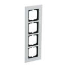Busch-Jaeger 1724-811 Abdeckrahmen 4-fach Rahmen (Weißglas) Glas Weiß carat® 2CKA001754A4445