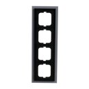 Busch-Jaeger 1724-811 Abdeckrahmen 4-fach Rahmen (Weißglas) Glas Weiß carat® 2CKA001754A4445