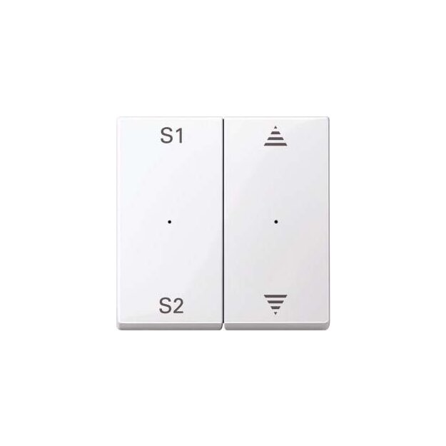 Merten MEG5227-0325 Wippen für Taster-Modul 2-fach (Szene1/2 Auf/Ab) Aktivweiß glänzend System M