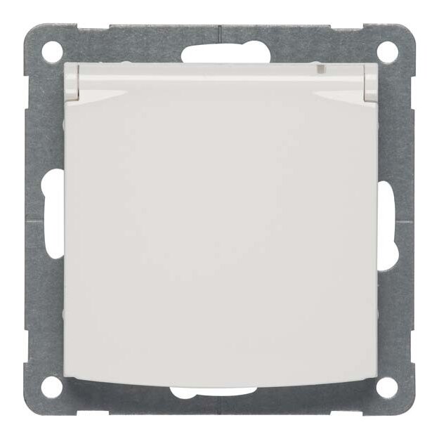 Peha 00319051 Badora Steckdose SCHUKO Reinweiß Klappdeckel