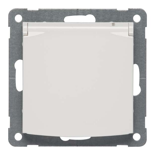 Peha 00319071 Badora Steckdose SCHUKO Reinweiß Klappdeckel