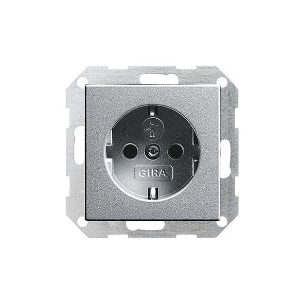 Gira 018326 Schuko Shutter SRK System 55 Farbe Alu