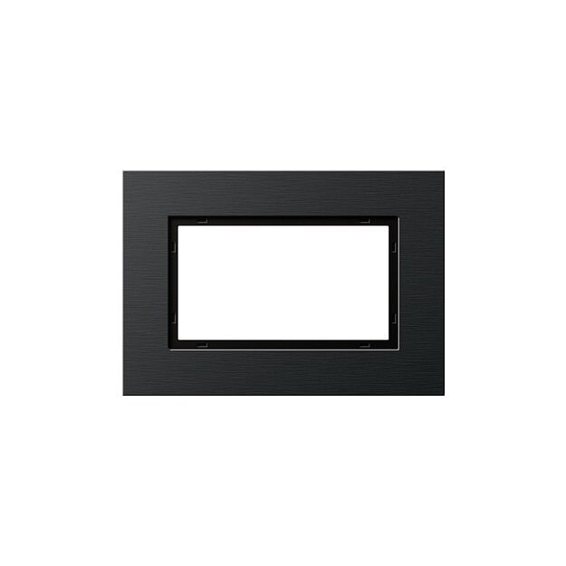 Gira 1001126 Abdeckrahmen 1,5-fach Gira Esprit Aluminium Schwarz