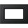 Gira 1001126 Abdeckrahmen 1,5-fach Gira Esprit Aluminium Schwarz