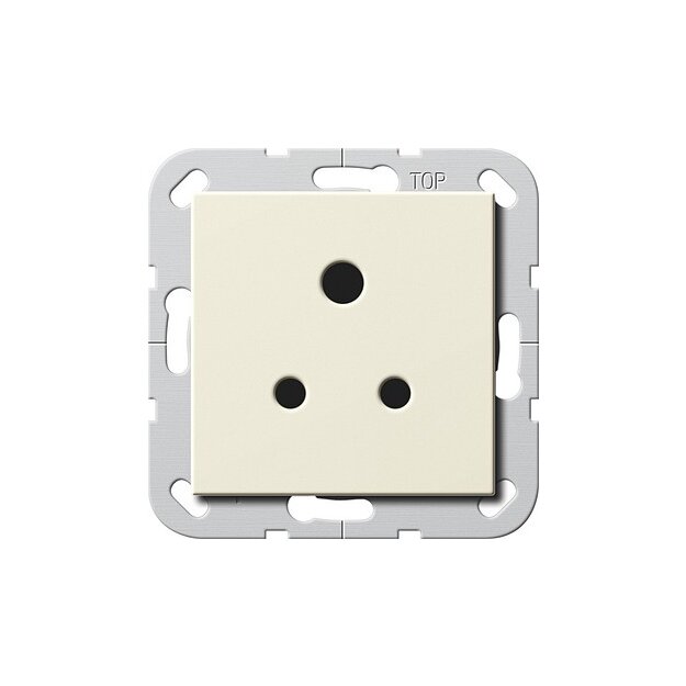 Gira 277201 Steckdose BS Round Pin 5 A Shutter System 55 Cremeweiß