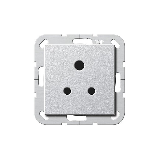 Gira 277226 Steckdose BS Round Pin 5 A Shutter System 55 Farbe Alu