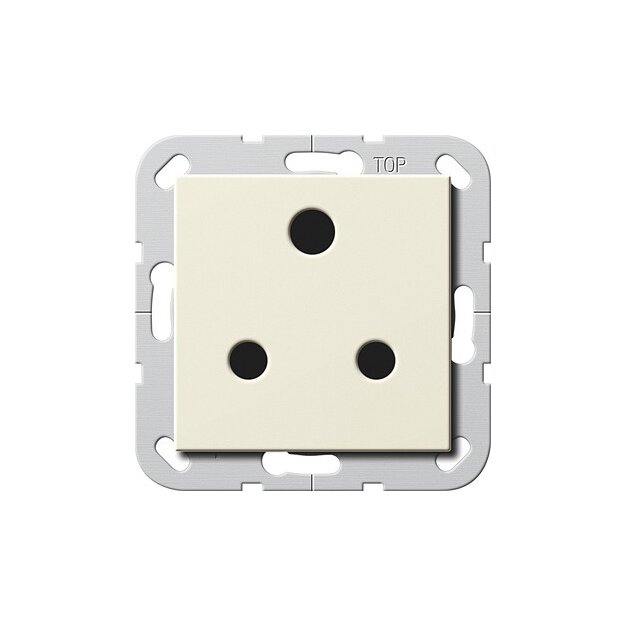 Gira 277401 Steckdose BS Round Pin 15 A Shutter System 55 Cremeweiß