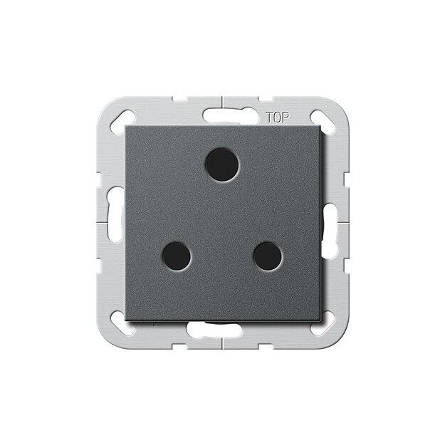 Gira 277428 Steckdose BS Round Pin 15 A Shutter System 55 Anthrazit