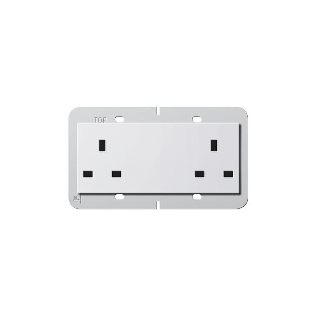 Gira 278203 2-fach-Steckdose BS 13 A Shutter System 55 BS 80 Reinweiß