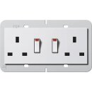 Gira 278303 2-fach-Steckdose BS 13 A geschalter + Shutter...