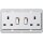 Gira 278303 2-fach-Steckdose BS 13 A geschalter + Shutter System 55 BS 80 Reinweiß