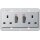 Gira 278426 2-fach-Steckdose BS 13 A geschalter Kontroll + Shutter System 55 BS 80 Farbe Alu