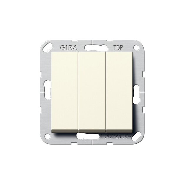 Gira 283001 Wippschalter BS 3-fach Aus System 55 Cremeweiß