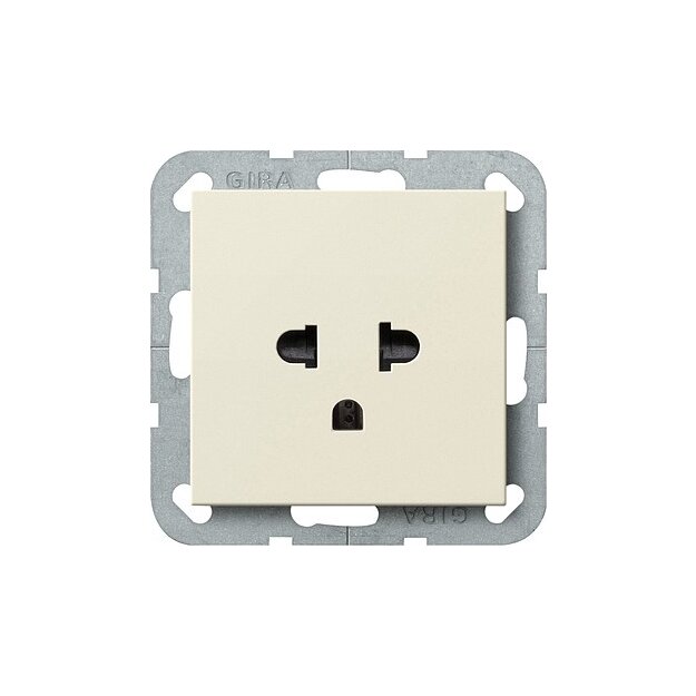 Gira 284001 Steckdose Schutz EURO-US 16 A System 55 Cremeweiß