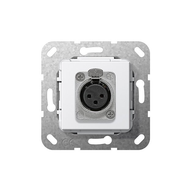 Gira 566703 XLR-Buchse D-Serie Einsatz Reinweiß