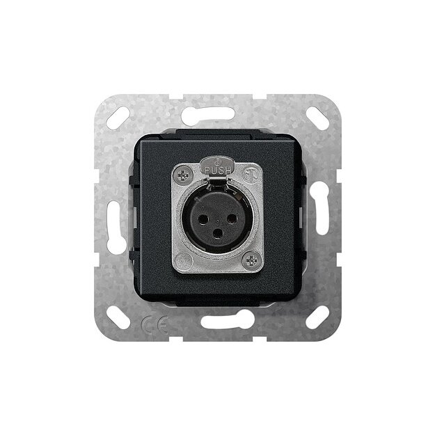Gira 566710 XLR-Buchse D-Serie Einsatz Schwarz matt