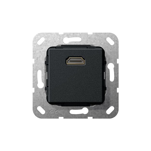 Gira 567010 HDMI™ K-Peitsche Einsatz Schwarz matt