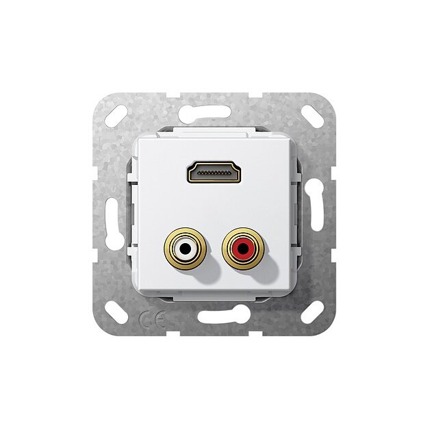 Gira 567403 C-Audio HDMI™ K-Peitsche Einsatz Reinweiß