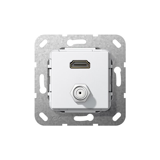 Gira 567503 HDMI™ SAT-F-Buchse Kupplung Einsatz Reinweiß