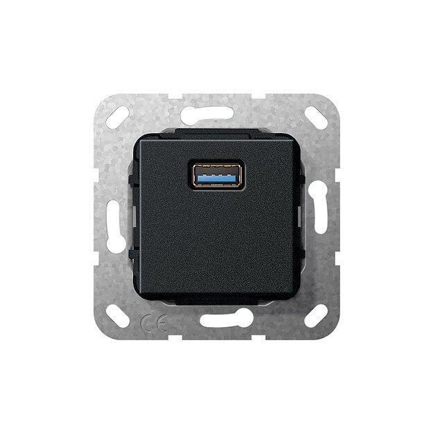 Gira 568210 USB 3.0 A Kupplung Einsatz Schwarz matt