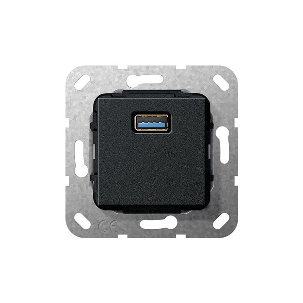Gira 568310 USB 3.0 A K-Peitsche Einsatz Schwarz matt