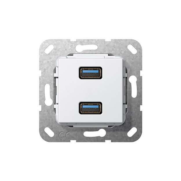 Gira 568403 USB 3.0 A 2-fach Kupplung Einsatz Reinweiß