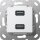 Gira 568503 USB 3.0 A 2-fach K-Peitsche Einsatz Reinweiß