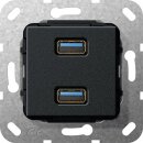 Gira 568510 USB 3.0 A 2-fach K-Peitsche Einsatz Schwarz matt