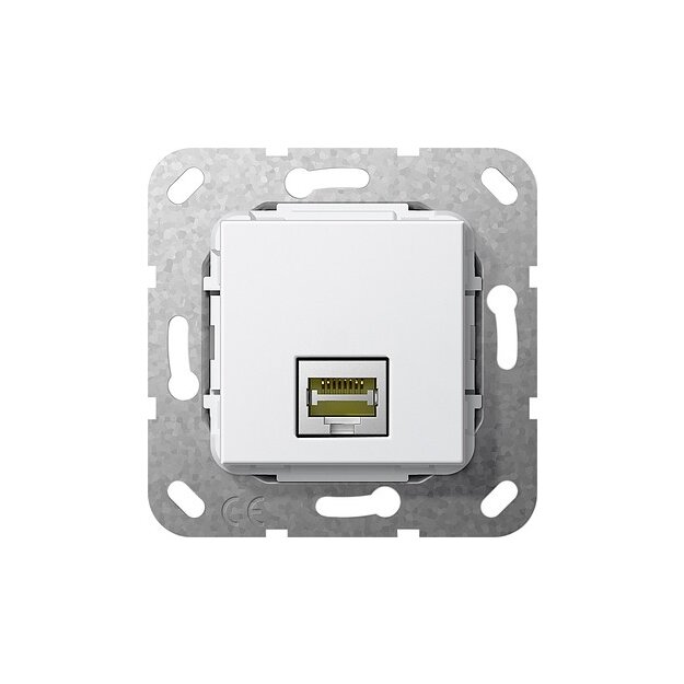 Gira 569503 Modular Jack RJ45 Cataster6A 10 Gbit Kupplung Einsatz Reinweiß