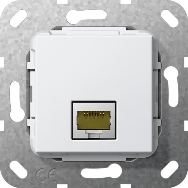 Gira 569603 Modular Jack RJ45 Cataster6A 10 Gbit Einsatz Reinweiß
