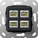 Gira 569810 Modular Jack RJ45 Cataster6A 10 Gbit 4-fach...