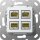 Gira 569903 Modular Jack RJ45 Cataster6A 10 Gbit 4-fach Einsatz Reinweiß
