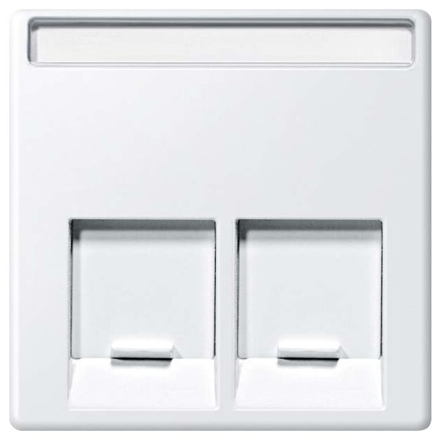 Merten MEG4574-0319 Zentralplatte für Schneider Electric-Connector 2-fach Polarweiß glänzend System M