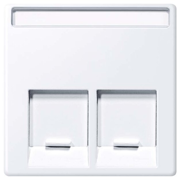 Merten MEG4574-0325 Zentralplatte für Schneider Electric-Connector 2-fach Aktivweiß glänzend System M