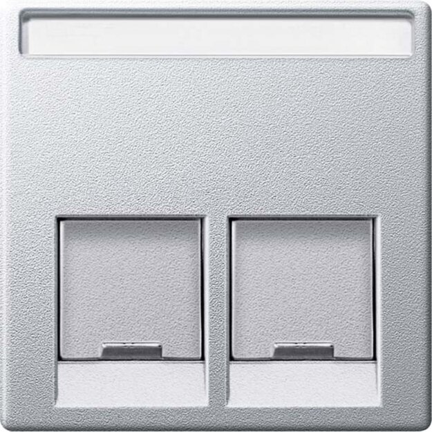 Merten MEG4574-0460 Zentralplatte für Schneider Electric-Connector 2-fach Aluminium System M