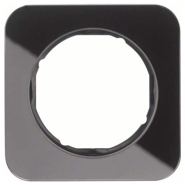 Berker 10112116 Rahmen 1-fach R.1 Glas Schwarz