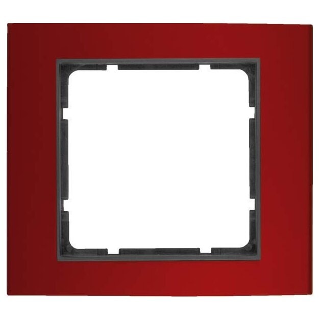 Berker 10113012 Rahmen 1-fach B.3 Alu Rot/Anthrazit