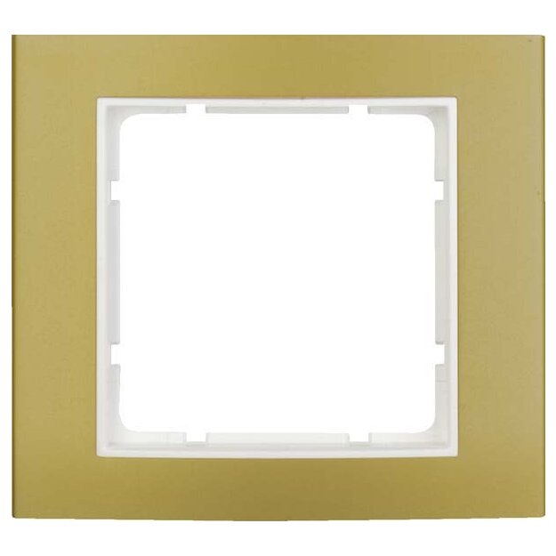 Berker 10113046 Rahmen 1-fach B.3 Alu gold/Polarweiß