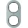 Berker 10122004 Rahmen 2-fach Serie R.Classic Edelstahl/Schwarz
