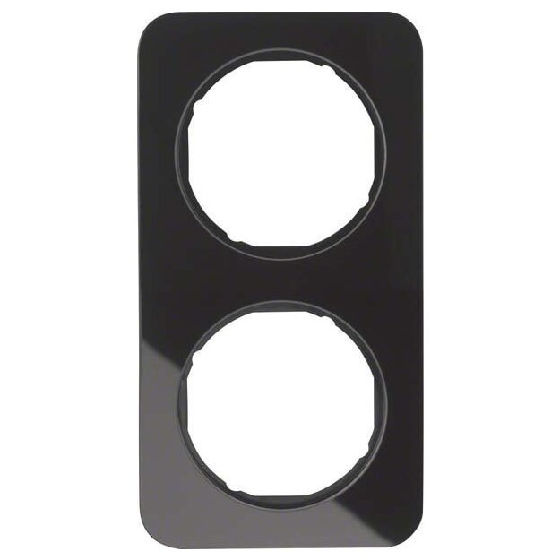 Berker 10122116 Rahmen 2-fach R.1 Glas Schwarz