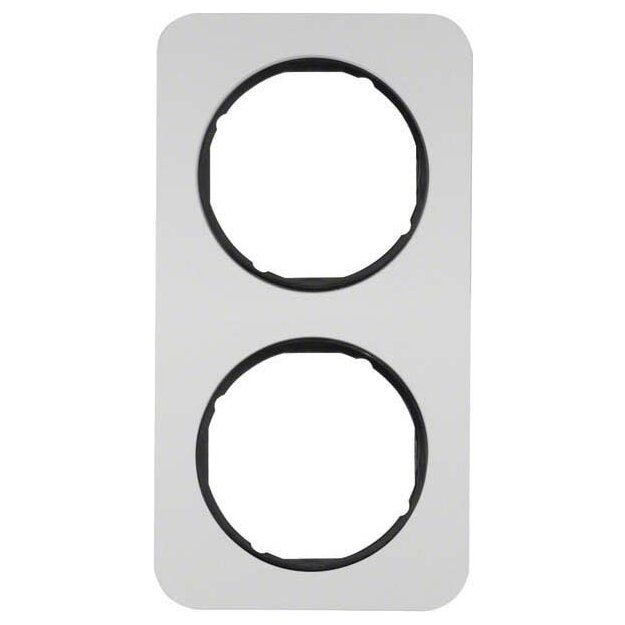 Berker 10122184 Rahmen 2-fach R.1 Alu/Schwarz