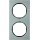Berker 10122204 Rahmen 2-fach R.3 Edelstahl/Schwarz